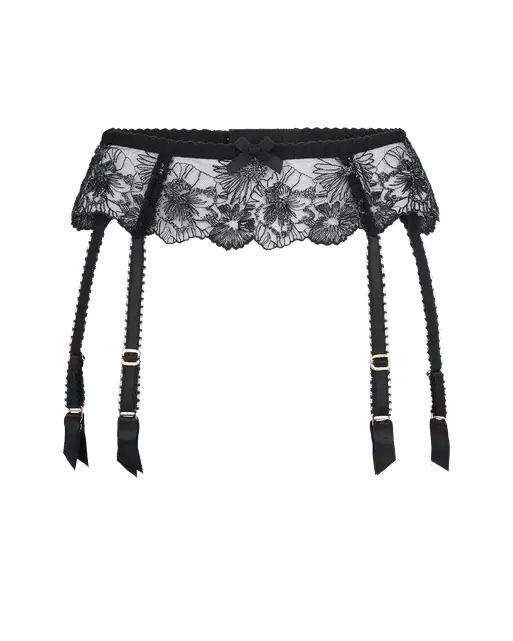 Astria Suspender Metallic Black | Agent Provocateur