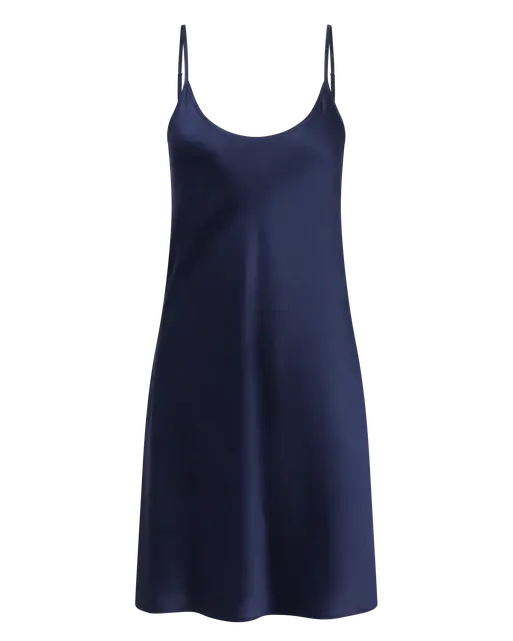 Cecily Short Slip Dress Navy/Navy | Agent Provocateur