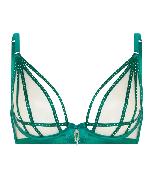 Rubi Plunge Underwired Bra  Jade Green | Agent Provocateur