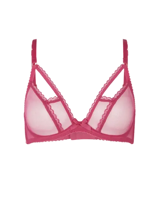 Fia Plunge Underwired Bra Pink | Agent Provocateur