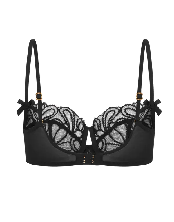 Nelle Balconette Underwired Bra Black | Agent Provocateur
