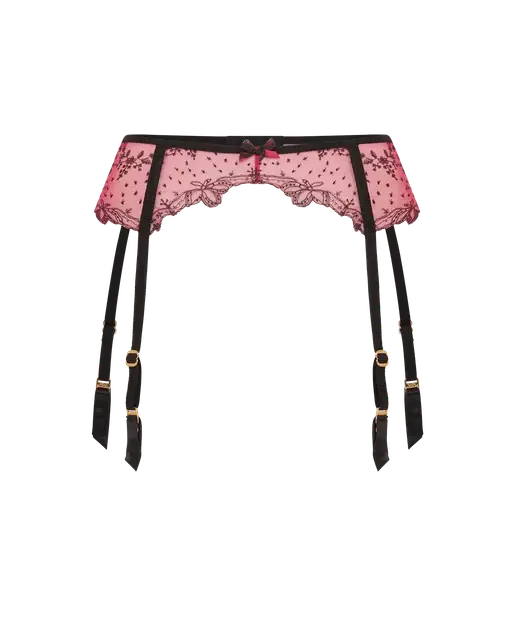 Graice Suspender Black/Pink | Agent Provocateur