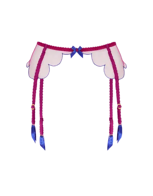 Lorna Suspender Dark Pink/Cobalt | Agent Provocateur