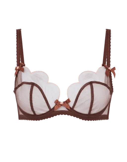 Lorna Plunge Underwired Bra Chestnut | Agent Provocateur