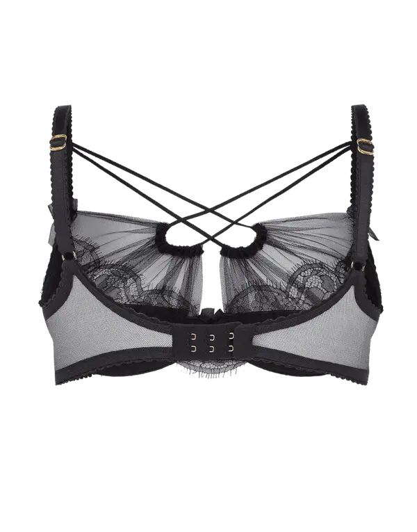 Halley High Neck Underwired Bra Black | Agent Provocateur