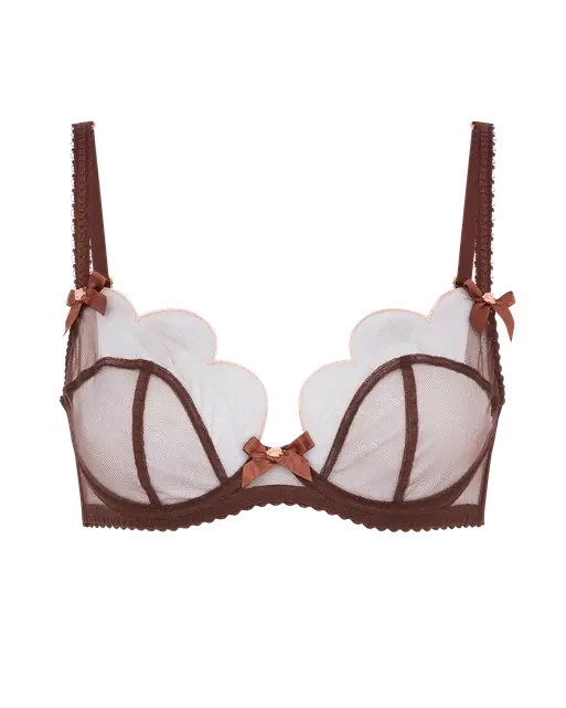 Lorna Plunge Underwired Bra Chestnut | Agent Provocateur