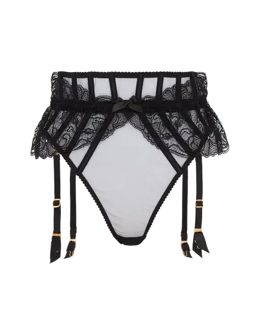 Rozlyn Suspender Thong Black | Agent Provocateur