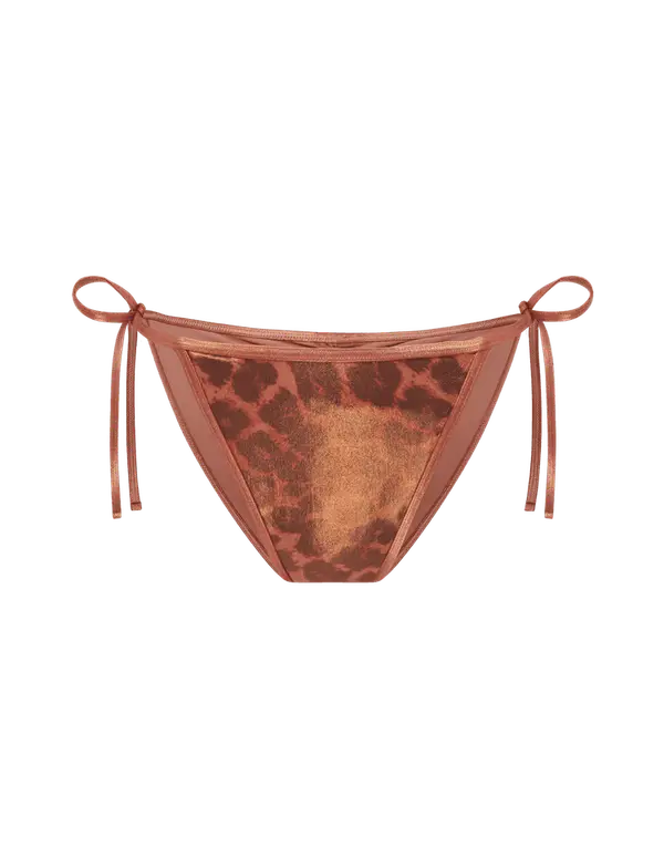 Cayla Bikini Bottoms  Black/Leopard | Agent Provocateur