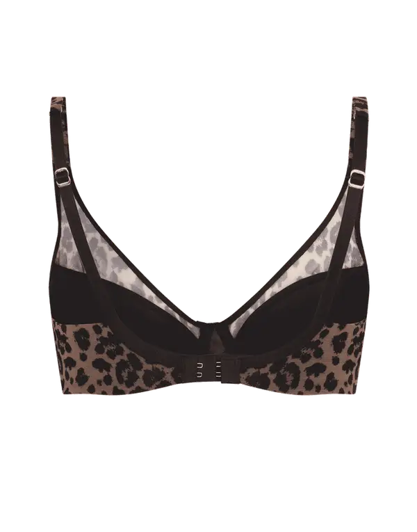 Lucky Padded Plunge Underwired Bra Leopard | Agent Provocateur