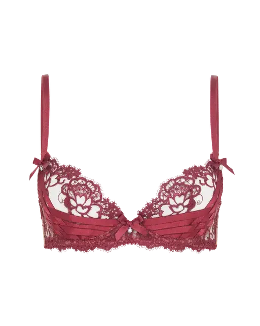 Dioni Plunge Underwired Bra Burgundy | Agent Provocateur