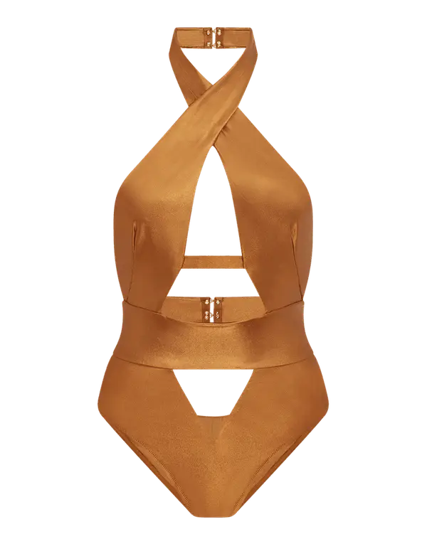 Anja Swimsuit Gold | Agent Provocateur