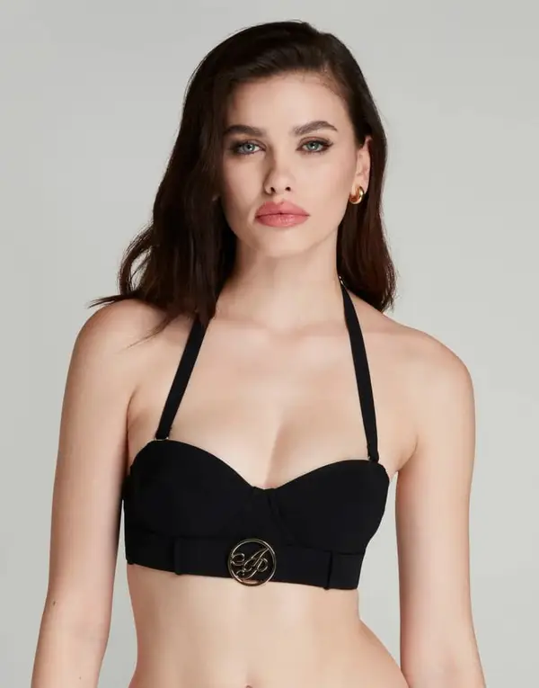 Laurella Strapless Bikini Top Black Black | Agent Provocateur