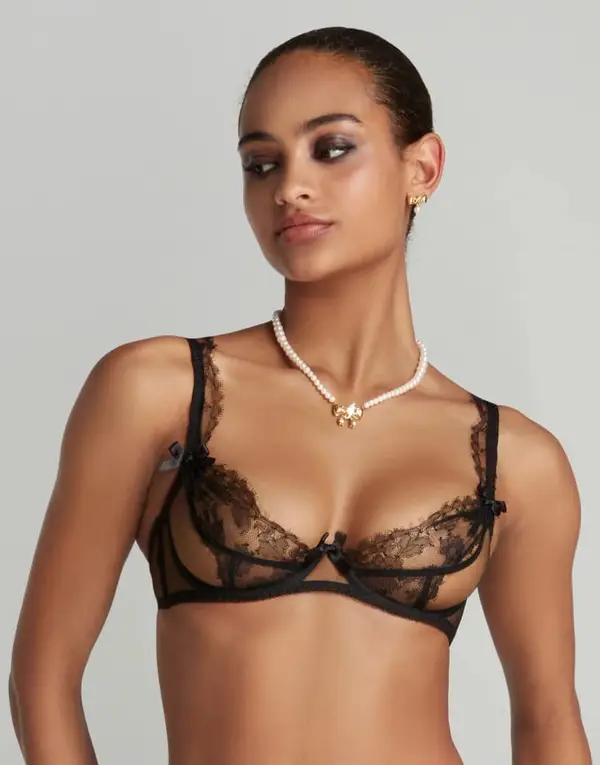 Willa Plunge Non Padded Bra Black | Agent Provocateur