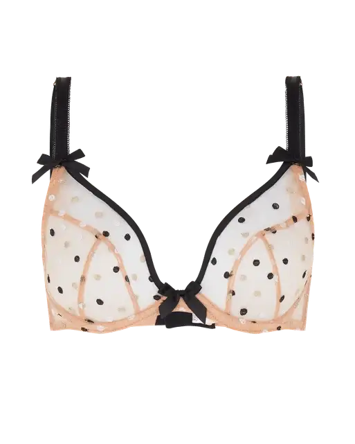 Brie Plunge Underwired Bra Black | Agent Provocateur