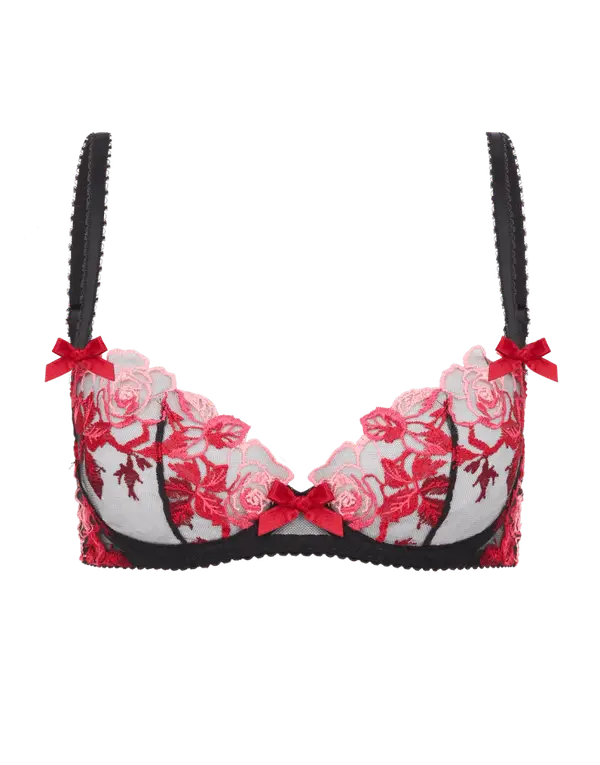 Callypso Plunge Underwired Bra Black/Multicolour | Agent Provocateur