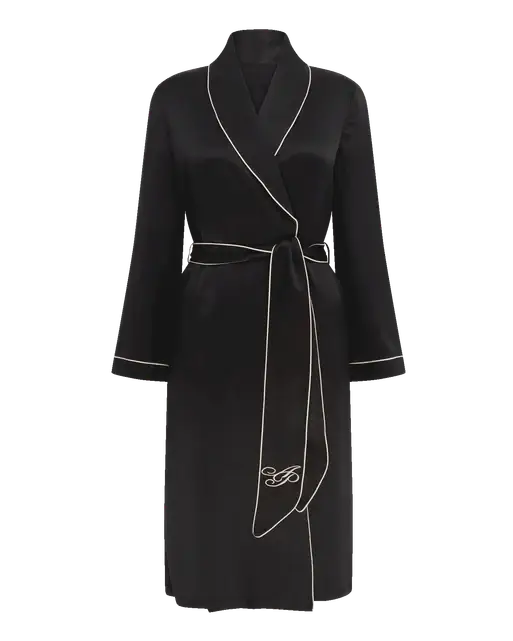 Classic PJ Dressing Gown Black | Agent Provocateur