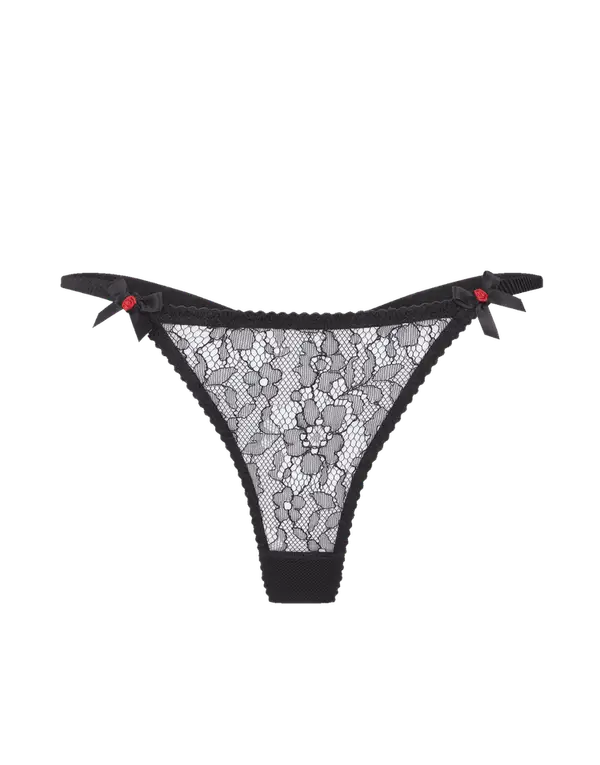 Lorna Lace Thong Black | Agent Provocateur