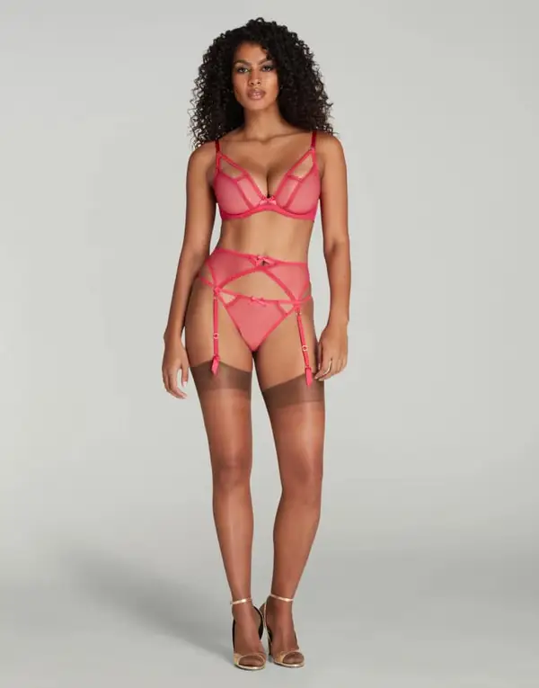 Fia Plunge Underwired Bra Pink | Agent Provocateur