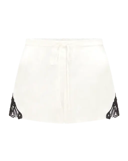 Nelle Shorts Ivory/Black | Agent Provocateur
