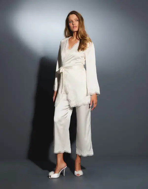 Amelea Pyjama Top Ivory | Agent Provocateur