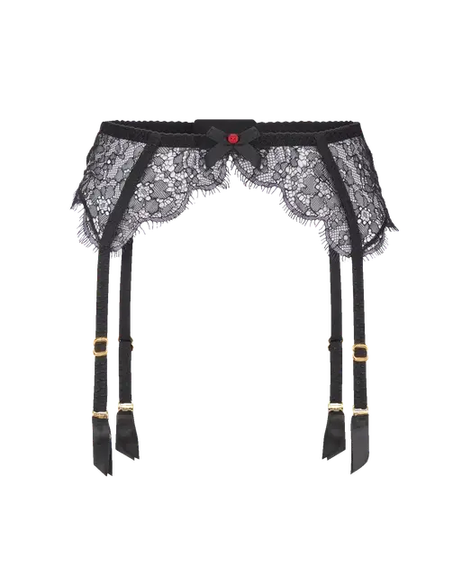 Lorna Lace Suspender Black | Agent Provocateur