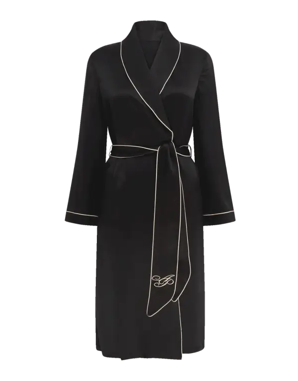 Classic PJ Dressing Gown Black | Agent Provocateur