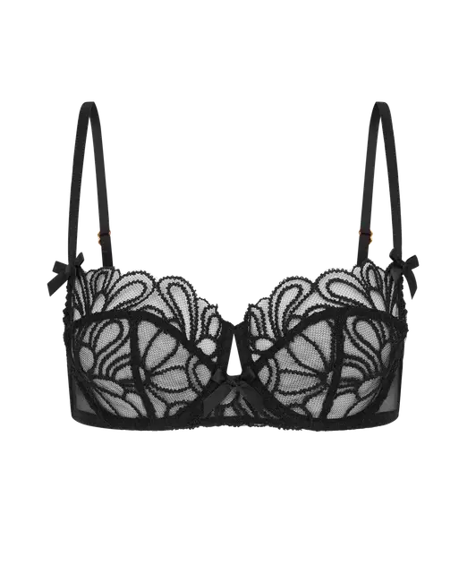 Nelle Balconette Underwired Bra Black | Agent Provocateur