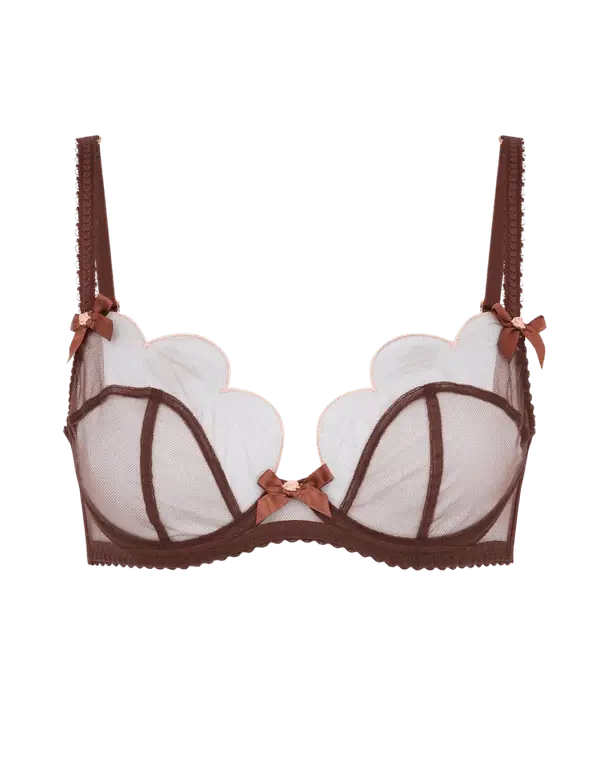 Lorna Plunge Underwired Bra Chestnut | Agent Provocateur