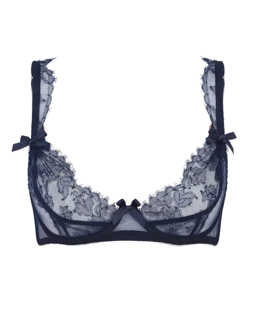 Willa Demi Plunge Underwired Bra Navy | Agent Provocateur