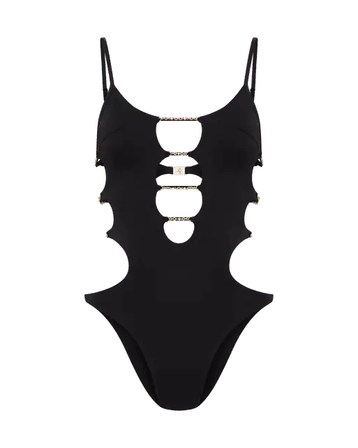 Christiana Swimsuit Black/Gold | Agent Provocateur