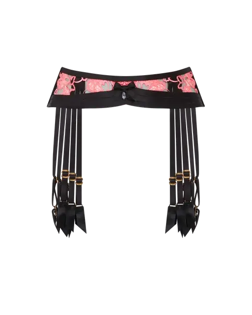 Dioni Suspender Black/Neon Pink | Agent Provocateur