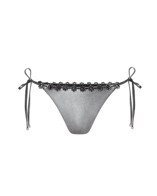 Maiya Bikini Thong Black/Silver | Agent Provocateur