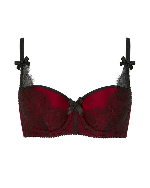 Sammi Demi Cup Underwired Bra Burgundy/Black | Agent Provocateur