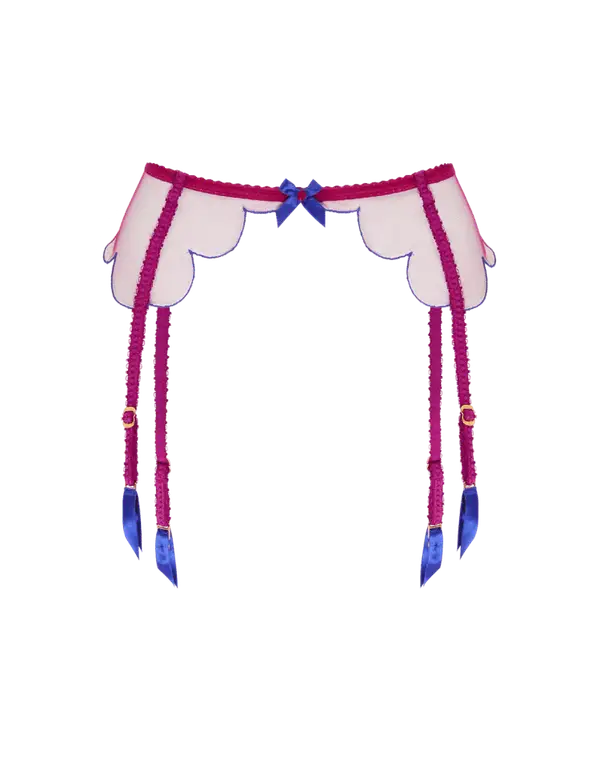 Lorna Suspender Dark Pink/Cobalt | Agent Provocateur