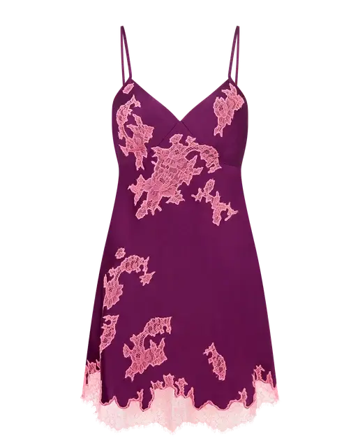 Christi Short Slip Plum/Baby Pink | Agent Provocateur