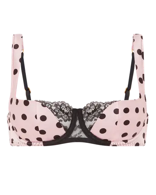 Rivere Balconette Underwired Bra  Pink/Black | Agent Provocateur