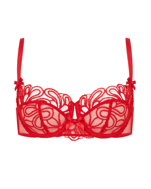 Nelle Balconette Underwired Bra Red | Agent Provocateur