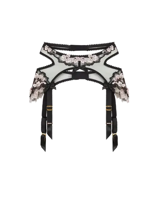 Andiee Suspender Black/Baby Pink | Agent Provocateur