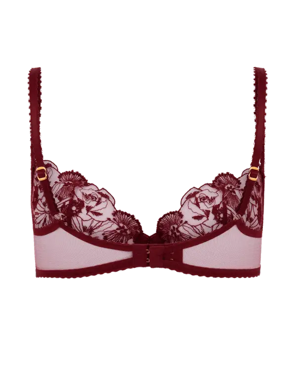 Jayce Plunge Underwired Bra Burgundy | Agent Provocateur