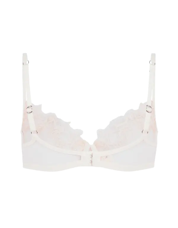Lindie Demi Cup Plunge Underwired Bra Ivory | Agent Provocateur