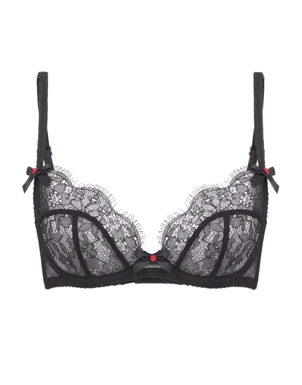 Lorna Lace Plunge Underwired Bra Black | Agent Provocateur