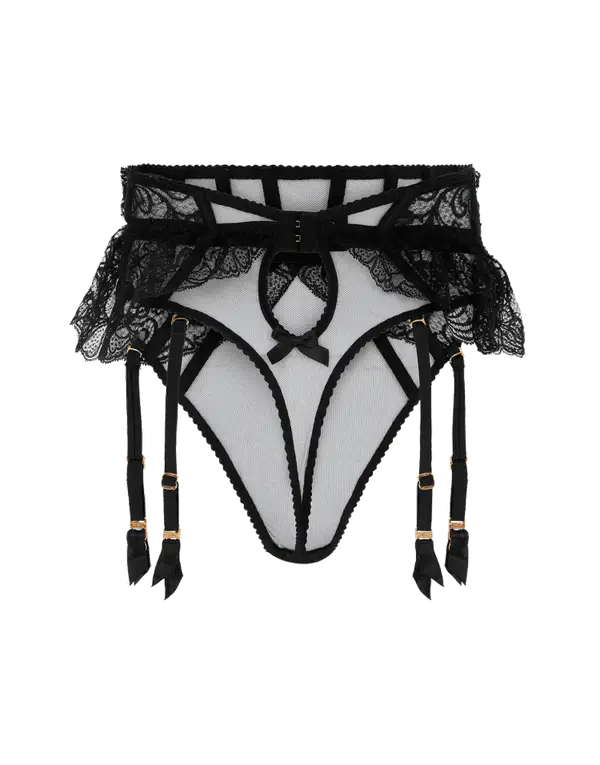 Rozlyn Suspender Thong Black | Agent Provocateur