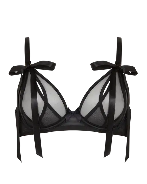 Fizzie Plunge Underwired Bra Black | Agent Provocateur