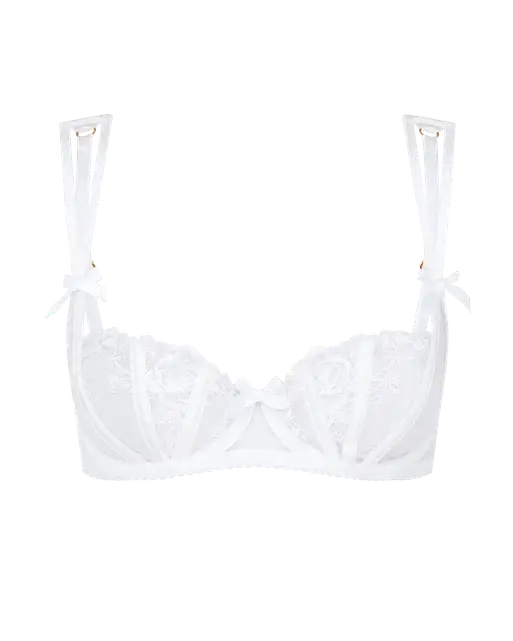 Rosia Balconette Underwired Bra White | Agent Provocateur