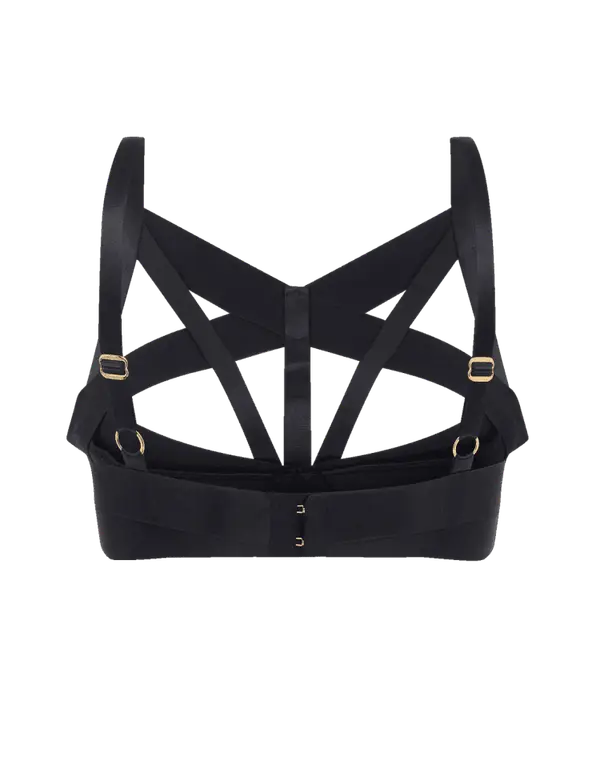 Whitney High Neck Underwired Bra Black | Agent Provocateur