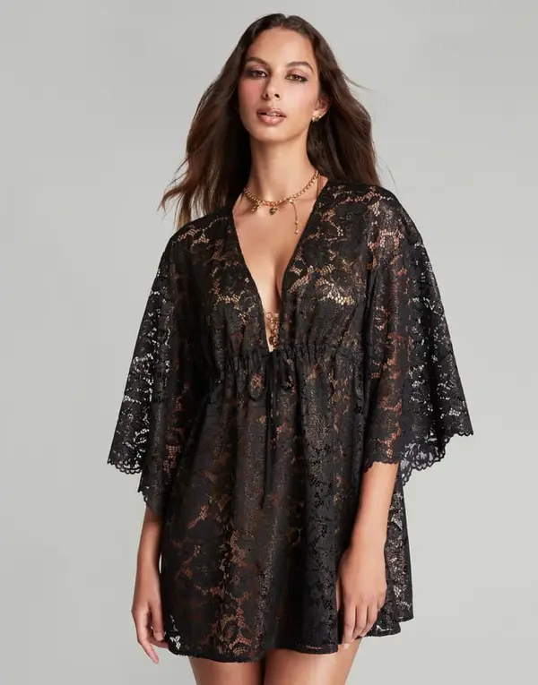 Trixa Kaftan Black/Gold | Agent Provocateur