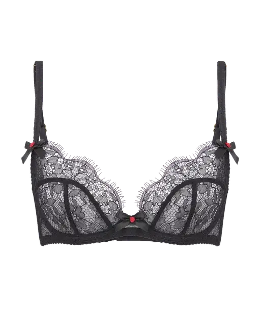 Lorna Lace Plunge Underwired Bra Black | Agent Provocateur