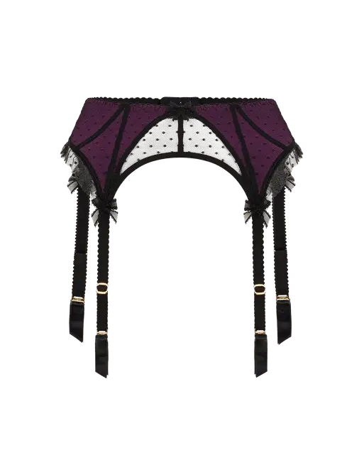 Berdie Suspender Black/Magenta | Agent Provocateur