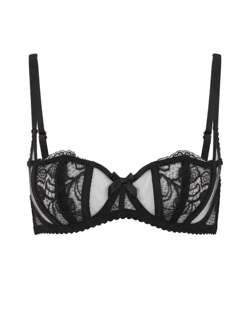 Rozlyn Balconette Underwired Bra Black | Agent Provocateur