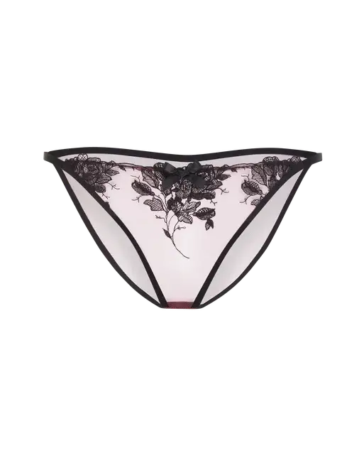 Elvie Full Brief Pink/Black | Agent Provocateur